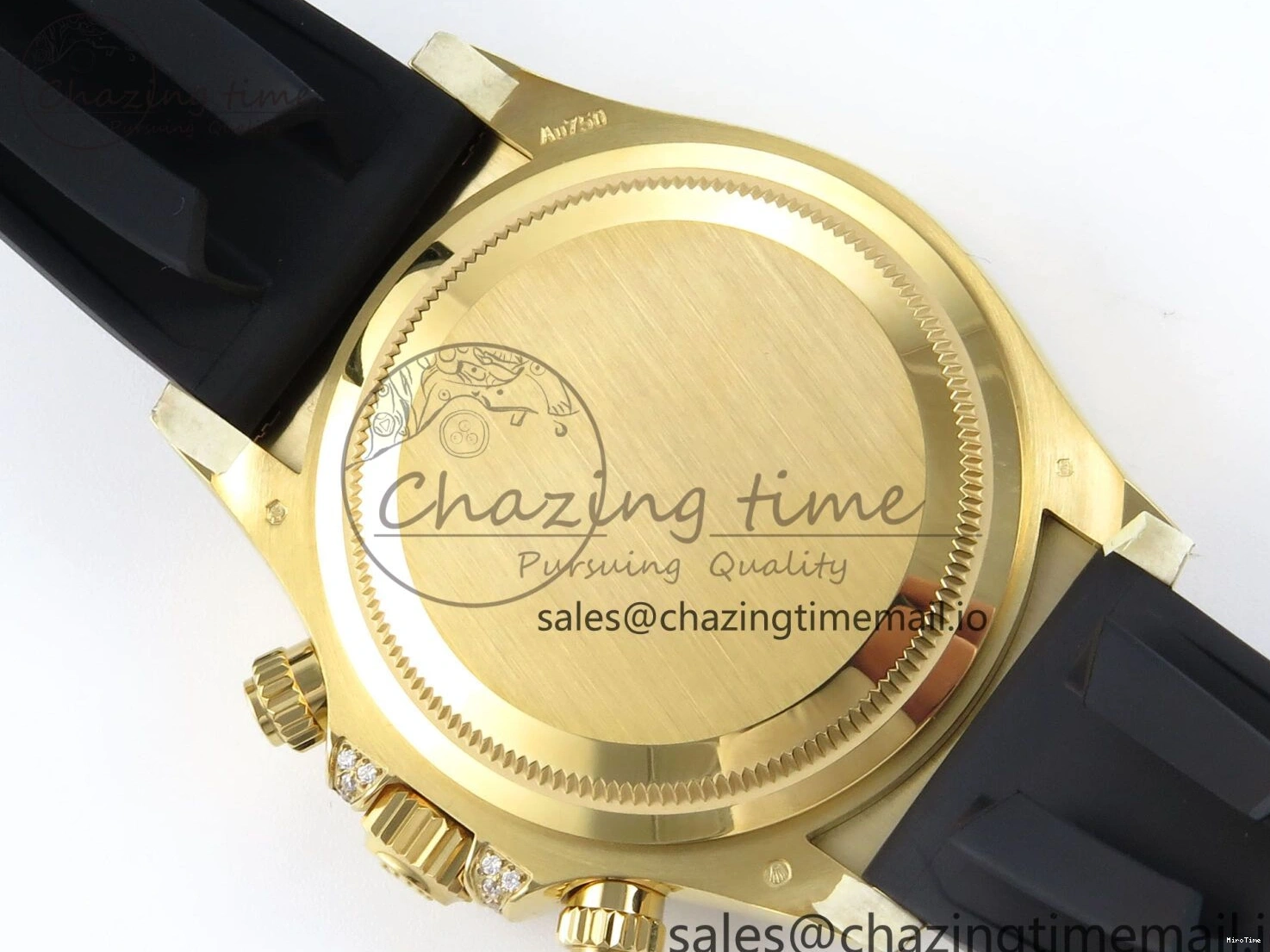 MiroTime 0203 Daytona 126538TBR EWEF 1:1 Best Edition 904L Steel YG Crystal Dial Diamonds Bezel on Black Rubber Strap SH OdorResistant 463